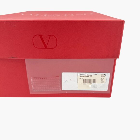 Valentino Garavani One Stud Slide Sandals EU 38 US 8 Pink Patent Flat Mule - Picture 12 of 14